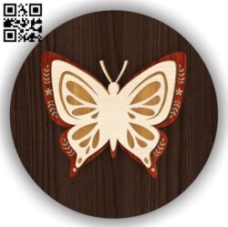 Multilayer butterfly E0016333 file cdr and dxf free vector download for laser cut plasma