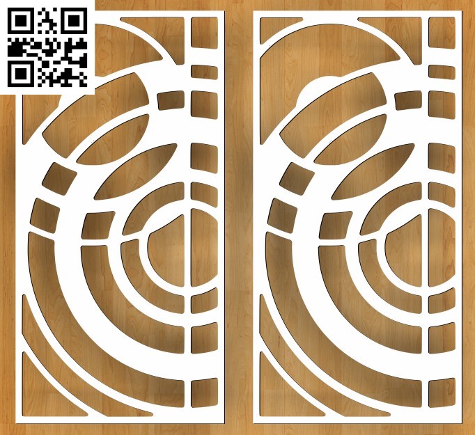 Room Divider G0000119 file cdr and dxf free vector download for CNC cut 5 Room Divider