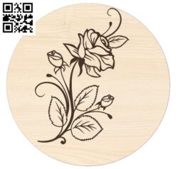 Rose Vector Design  G0000144 file cdr and dxf free vector download for CNC cut