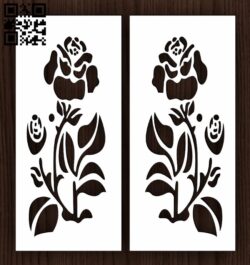 Rose pattern door