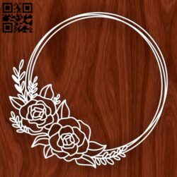 Rose wreath E0016272 file cdr and dxf free vector download for laser cut plasma
