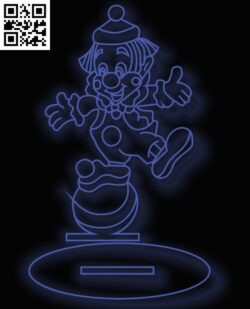 Illusion led lamp Cartoon E0016248 file cdr and dxf free vector download for laser engraving machine