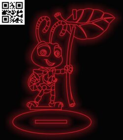 Illusion led lamp Ant E0016247 file cdr and dxf free vector download for laser engraving machine
