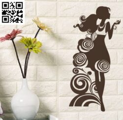 Silhouette Of Elegant Woman Vector G0000128 file cdr and dxf free vector download for CNC cut