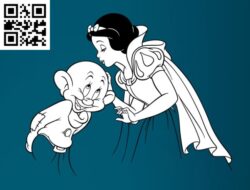 Snow White and the Dwarf                       G0000093 free vector cdr and dxf file download for CNC cutters