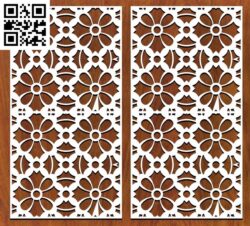 Square Floral Pattern Vector G0000132 file cdr and dxf free vector download for CNC cut