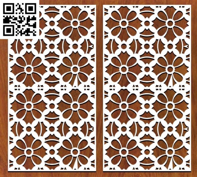 Square Floral Pattern Vector