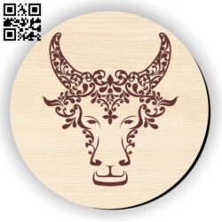 Taurus zodiac E0016220 file cdr and dxf free vector download for laser engraving machine