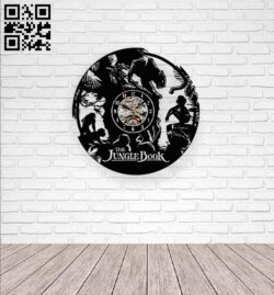 The jungle book clock E0016344 file cdr and dxf free vector download for laser cut plasma