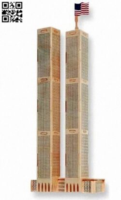 Twin Towers E0016260 file cdr and dxf free vector download for laser cut