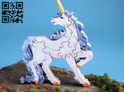 Unicorn E0016215 file cdr and dxf free vector download for CNC