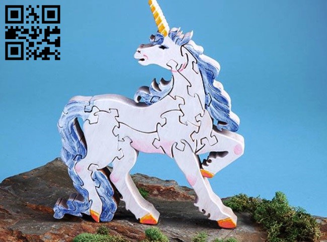 Unicorn E0016215 file cdr and dxf free vector download for CNC