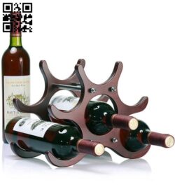 Wine stand E0016362 file cdr and dxf free vector download for cnc
