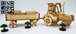 Wooden tractor