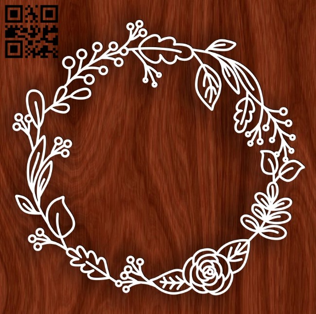 Wreath E0016210 file cdr and dxf free vector download for laser cut plasma