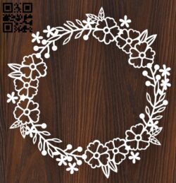 Wreath E0016317 file cdr and dxf free vector download for laser cut plasma