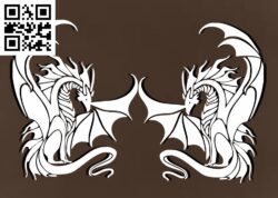 Ancient dragon G0000348 file cdr and dxf free vector download for CNC cut