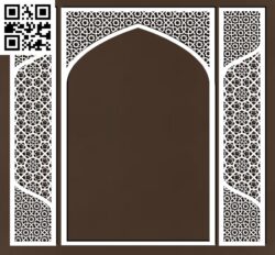 Arab style gate G0000309 file cdr and dxf free vector download for CNC cut