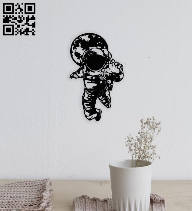 Astronaut wall decor E0016430 file pdf free vector download for Laser cut Plasma