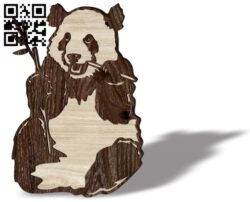 Bear – panda CU003005 file cdr and dxf free vector download for Laser cut cnc
