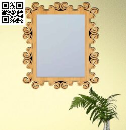 Beautiful mirror B G0000253 file cdr and dxf free vector download for CNC cut