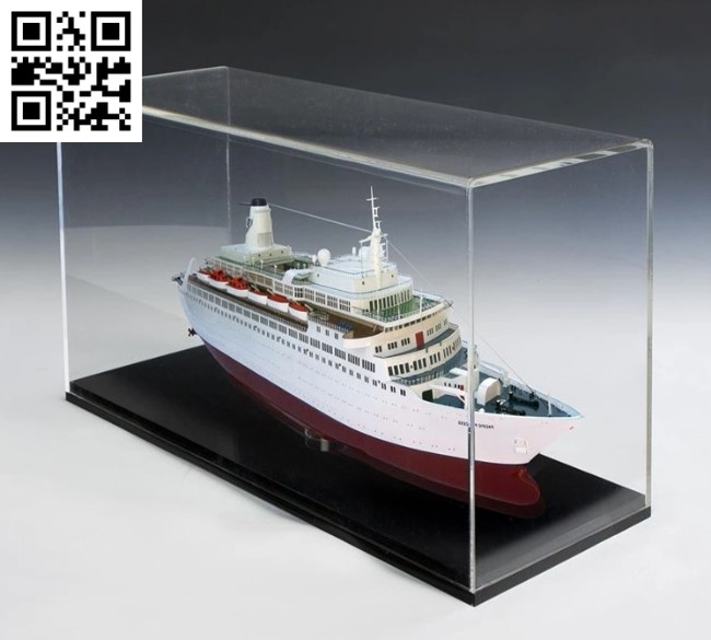 Box acrylic for Ship E0016482 file pdf free vector download for laser cut