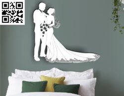 Bride And Groom Vector Art G0000224 free vector download for CNC cut