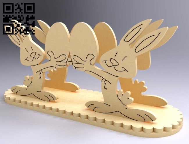 Easter napkin holder E0016511 file pdf free vector download for laser cut