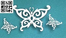 Butterfly G0000439 file cdr and dxf free vector download for CNC cut