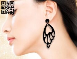 Butterfly earrings E0016379 file cdr and dxf free vector download for laser cut plasma