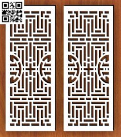 Carved Wood Partition Design G0000266 file cdr and dxf free vector download for CNC cut