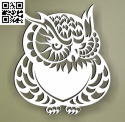 Cat-owl pattern G0000434 file cdr and dxf free vector download for CNC cut