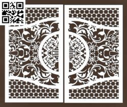 Chinese iron gate pattern G0000287 file cdr and dxf free vector download for CNC cut