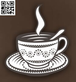Coffee Cup  G0000418 file cdr and dxf free vector download for CNC cut