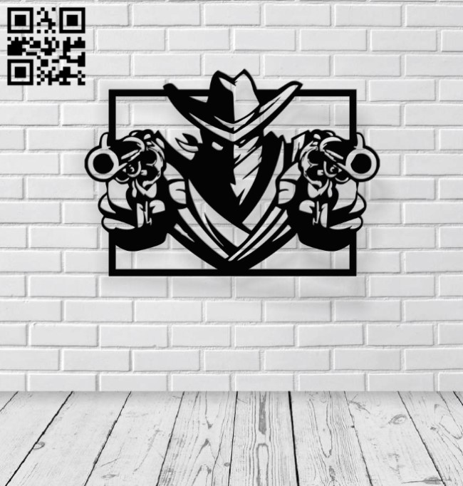 Cowboy E0016598 file pd free vector download for laser cut plasma