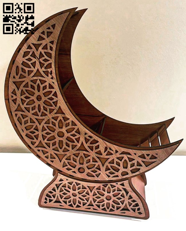 Crescent moon E0016566 file pdf free vector download for laser cut plasma