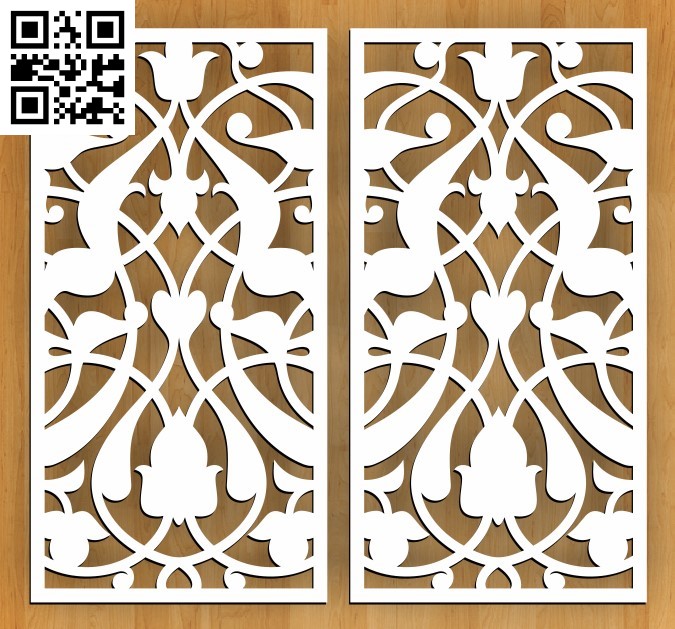 Design of laser cut floral screen