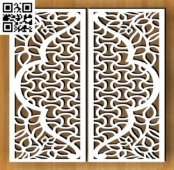 Design pattern door G0000334 file cdr and dxf free vector download for CNC cut