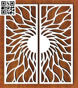 Design pattern door G000393 file cdr and dxf free vector download for CNC cut