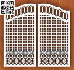 Design pattern door B G0000335 file cdr and dxf free vector download for CNC cut