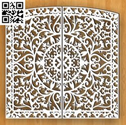 Design pattern gate G0000319 file cdr and dxf free vector download for CNC cut