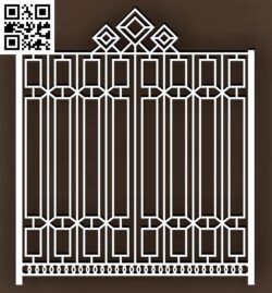 Design pattern iron gate G0000303 file cdr and dxf free vector download for CNC cut