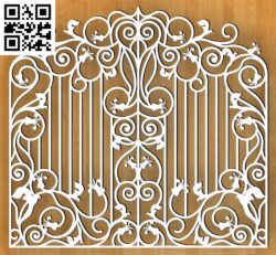 Design pattern iron gate G0000290 file cdr and dxf free vector download for CNC cut