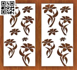 Design pattern panel screen G0000339 file cdr and dxf free vector download for CNC cut