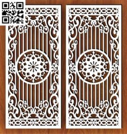 Design pattern panel screen G0000405 file cdr and dxf free vector download for CNC cut