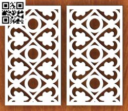 Design pattern panel screen G0000417 file cdr and dxf free vector download for CNC cut
