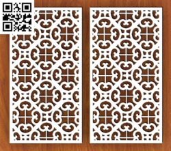 Design pattern screen B G0000352 file cdr and dxf free vector download for CNC cut