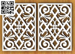 Design pattern panel screen B G0000406 file cdr and dxf free vector download for CNC cut