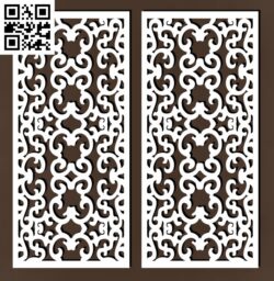 Design pattern panel screen C G000390 file cdr and dxf free vector download for CNC cut