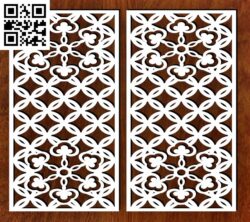 Design pattern panel screen G000396 file cdr and dxf free vector download for CNC cut